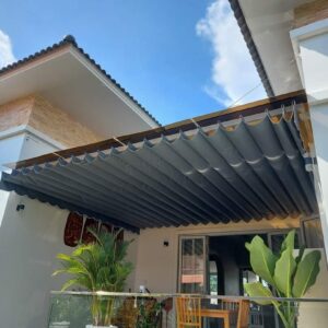 làm mái bạt xếp lượn sóng
