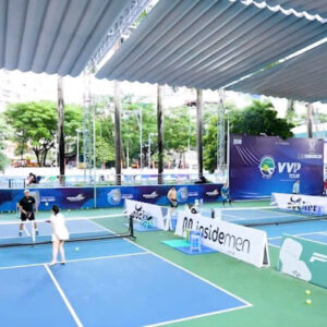 mái xếp bạt sân pikleball